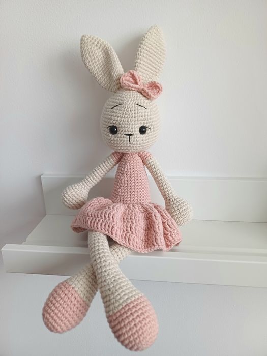 Króliczek robiony na szydełku handmade