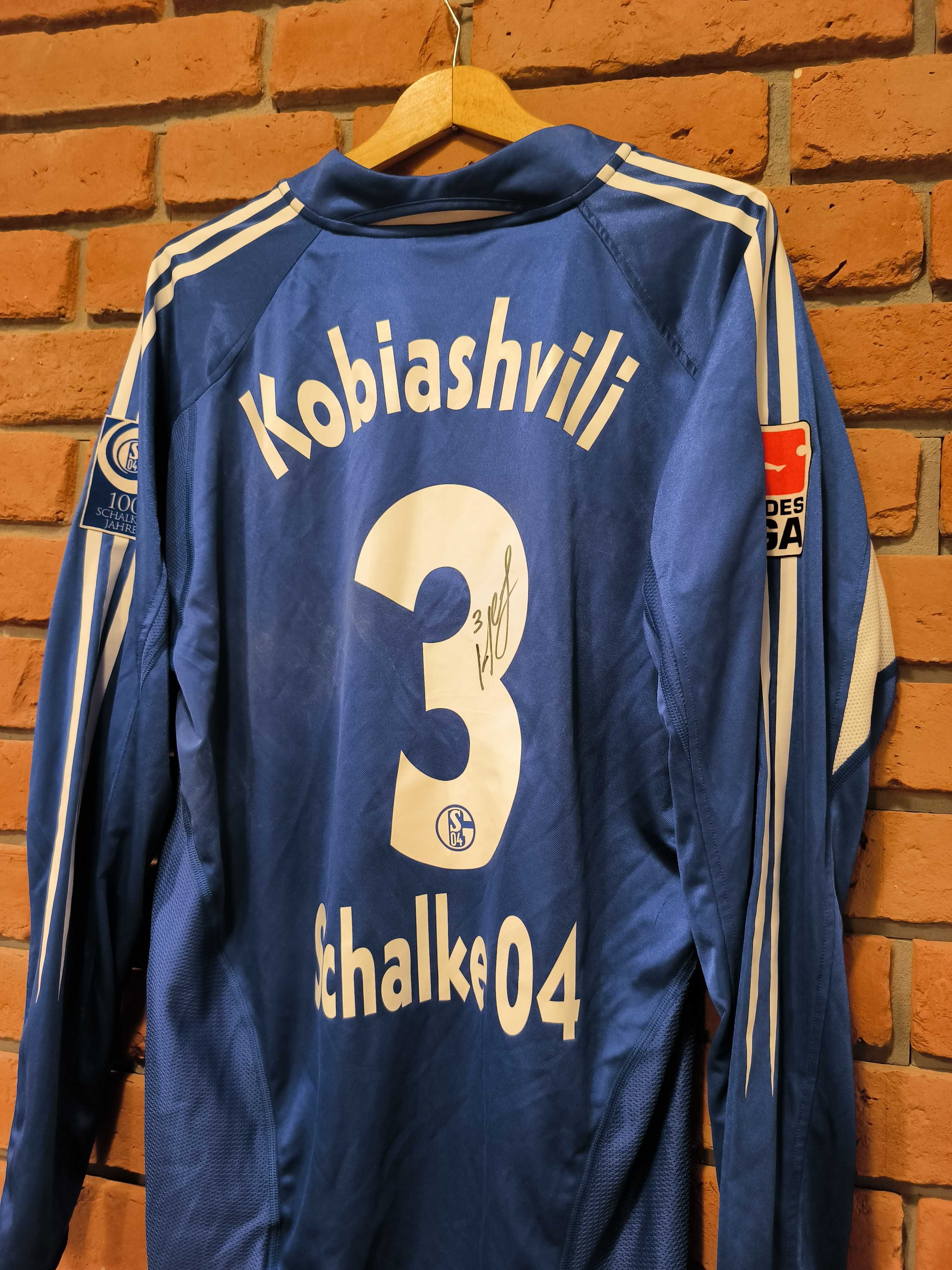 Adidas Koszulka Piłkarska Schalke 04 2004/2005 Kobiashivili Podpisana