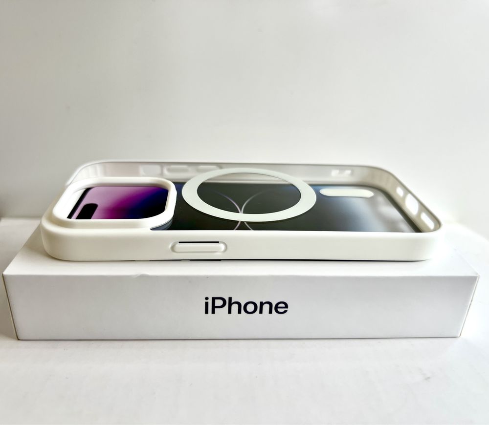 Чехол iPhone 15 Pro natural titanium MagSafe, 14 pro grey, не желтеет
