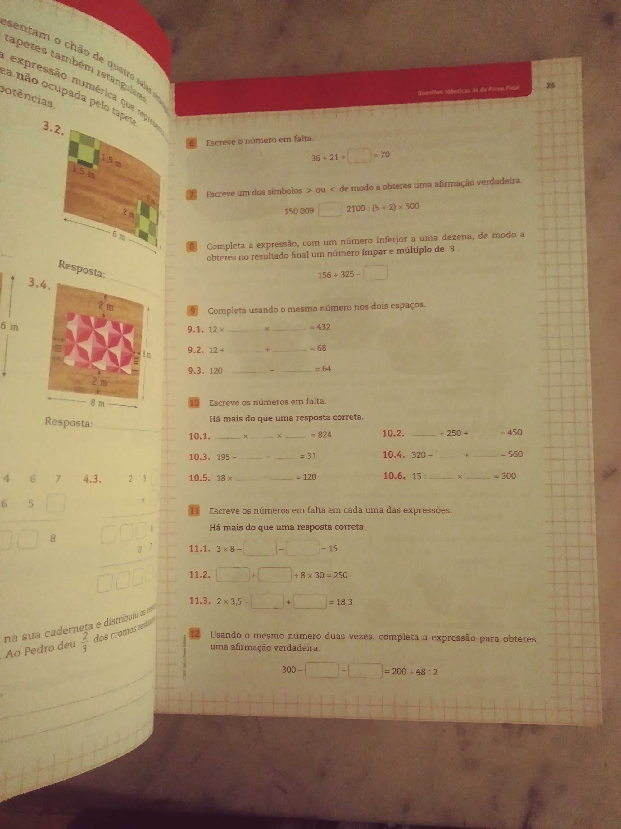 Preparando para a Prova Final - Matemática - 6.º Ano