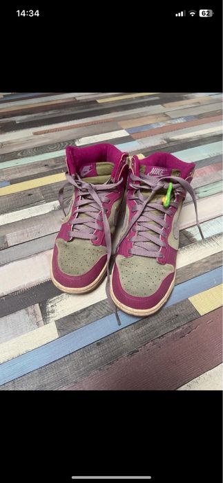 Buty nike dunk high berry