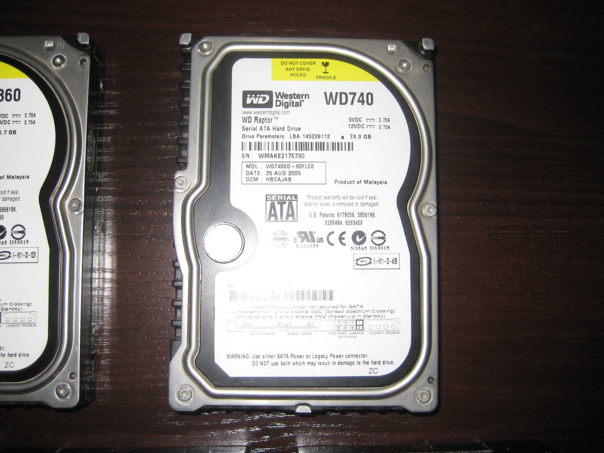 Коллекция редких жестких дисков WD Raptor /цена за все