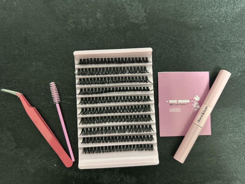 АКЦІЯ,Вії вдома, Вії пучкові 40Д, набір вій для самостійного нарощення