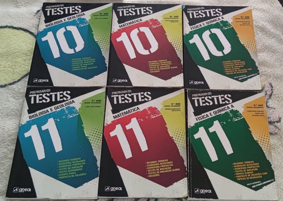 Preparar os testes biologia, matemática, física química 10 e 11