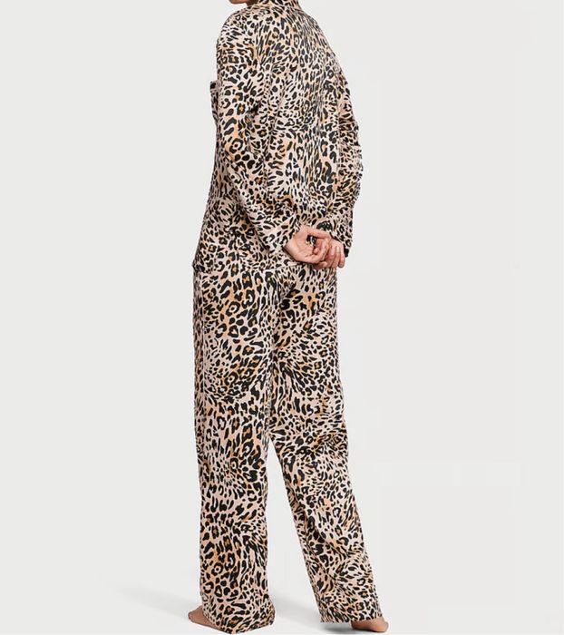 Victoria Secret Satin Leopard оригинал новая пижама сатин леопардовая