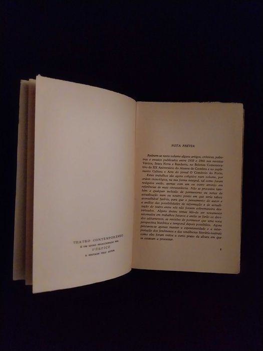 Teatro Contemporâneo  problemas do jogo e do espirito - Mário Vilaça