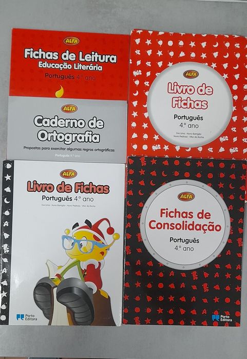 Livros de fichas português do 4°ano