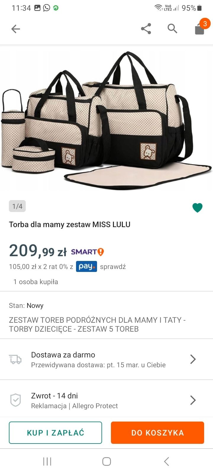 Zestaw toreb do podróżowania z dzieckiem