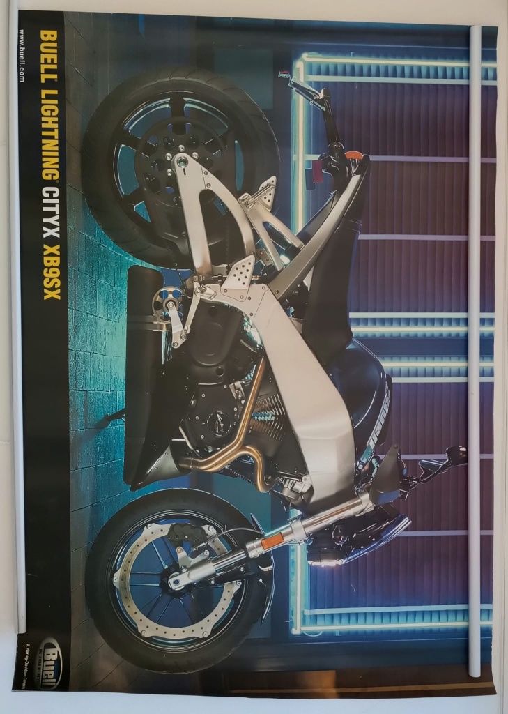 Poster moto Buell dupla face