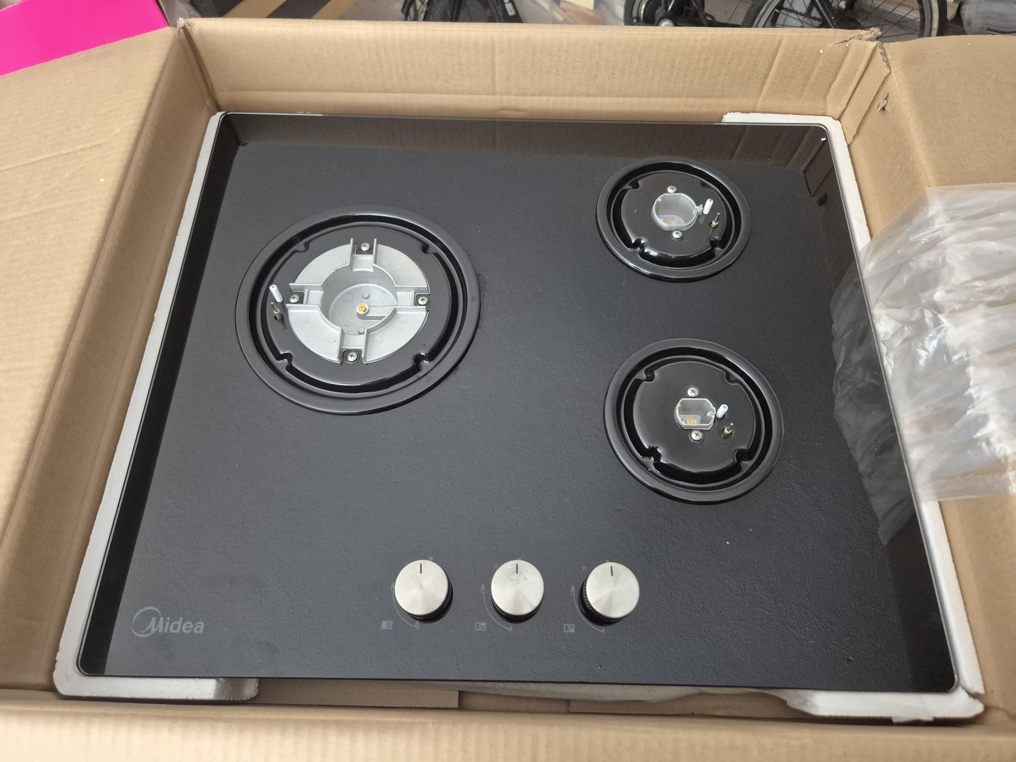 Vendo placa de gas de vidro Midea