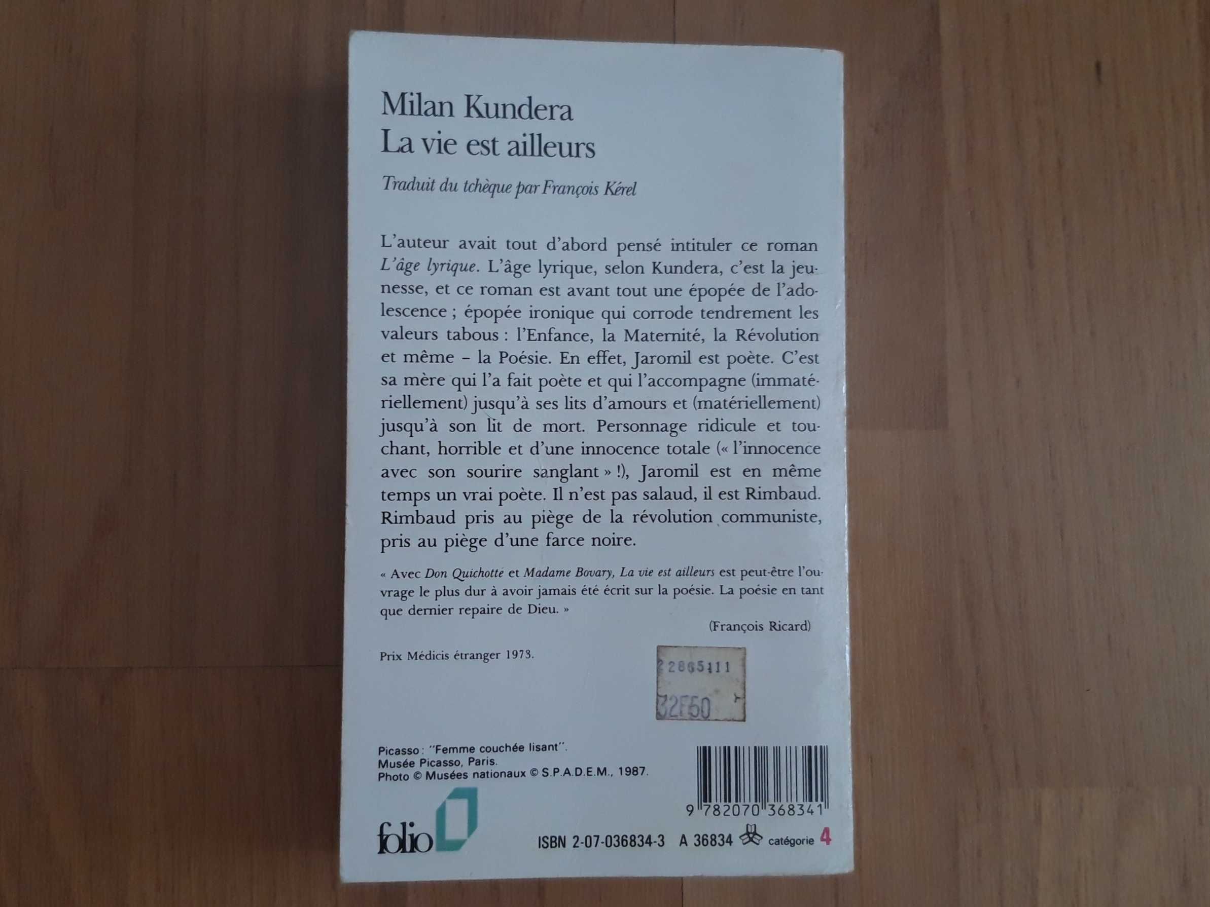 Milan Kundera | La Vie est Ailleurs