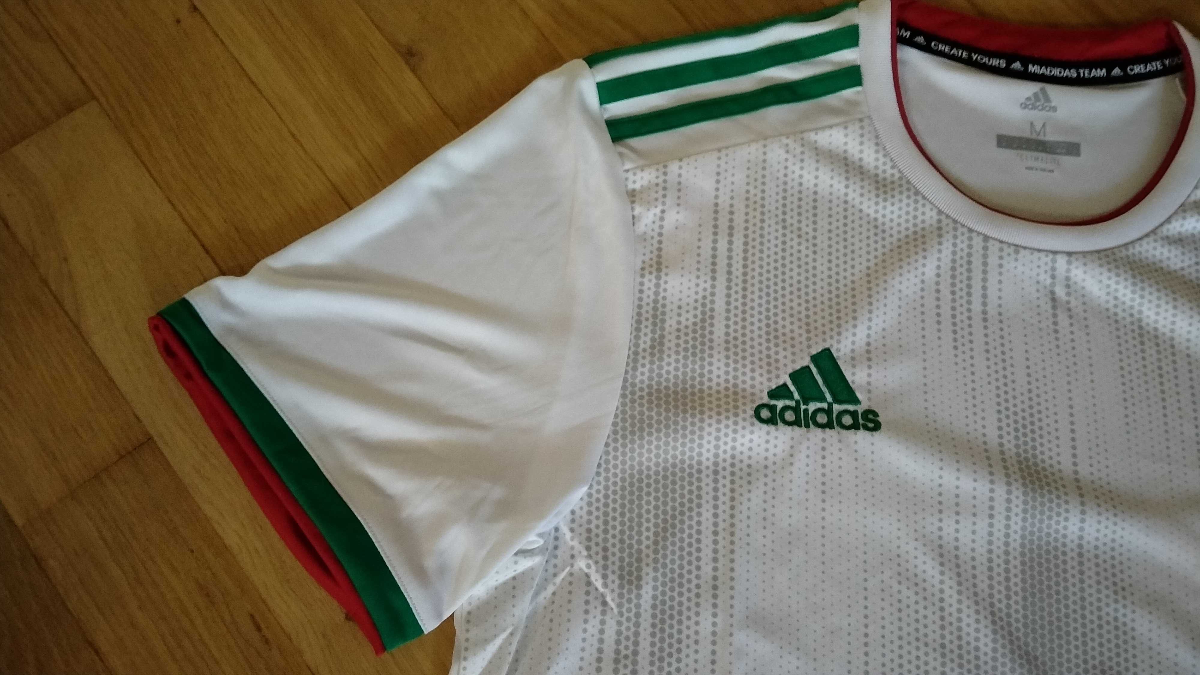Oryginalna koszulka Adidas, sportowa męska, wzór biała kolory Legia,