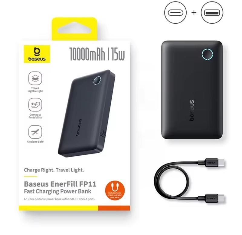 Зовнішній акумулятор Baseus EnerFill fp11 10000mah 15w power bank