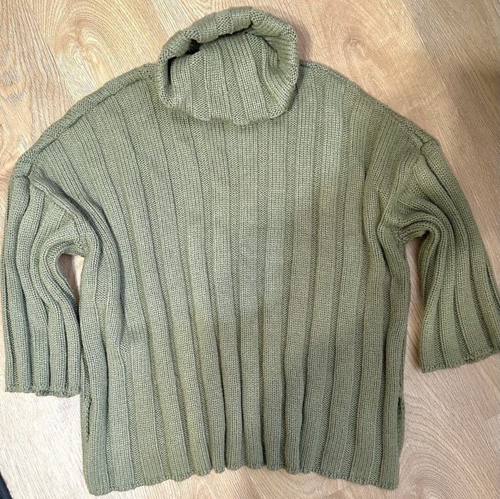 Светр теплий стиль Oversize, колір хакі, теплющий