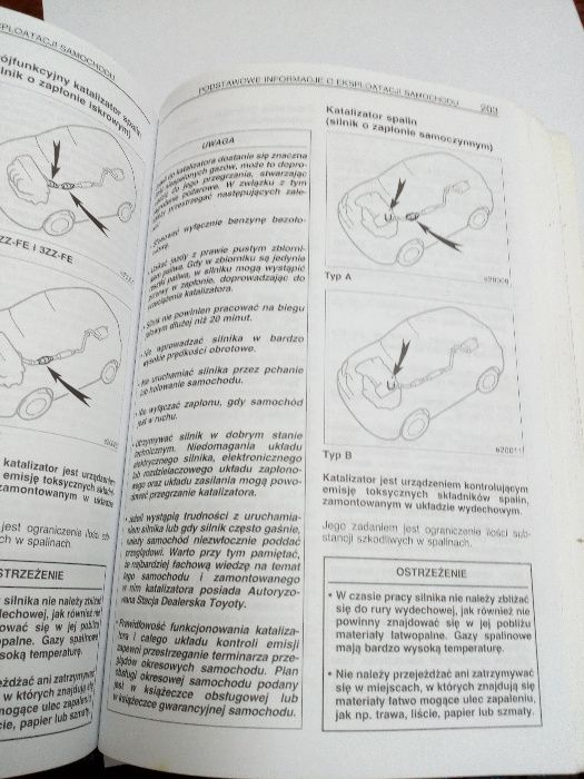 " TOYOTA Corolla " instrukcja obsługi Świetna okazja