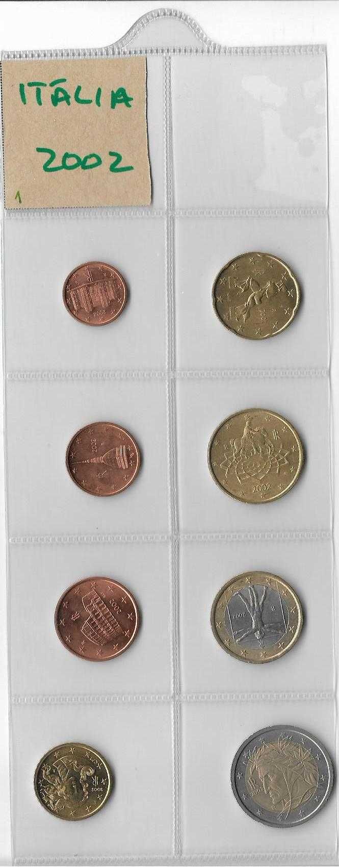 Itália - - - ( Euros )  - - 2002 - Set Anual de Moedas