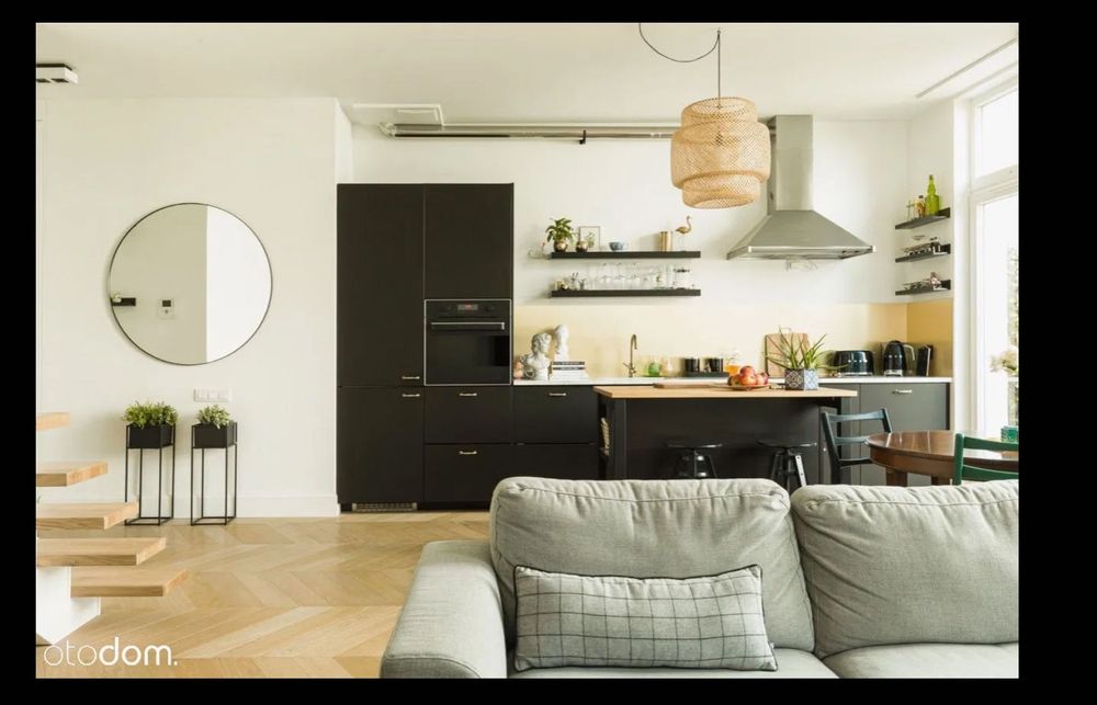 Kuchnia zestaw mebli kuchennych IKEA z marmurowym blatem i AGD