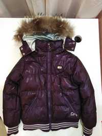 Продам классную зимнюю куртку/пуховик для девочки 5-7 лет