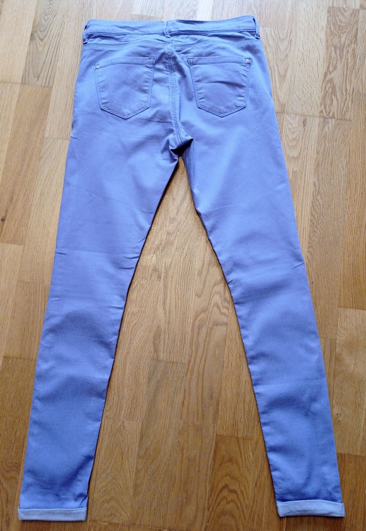 TopShop Moto fioletowe liliowe spodnie damskie, rurki, W28 L32