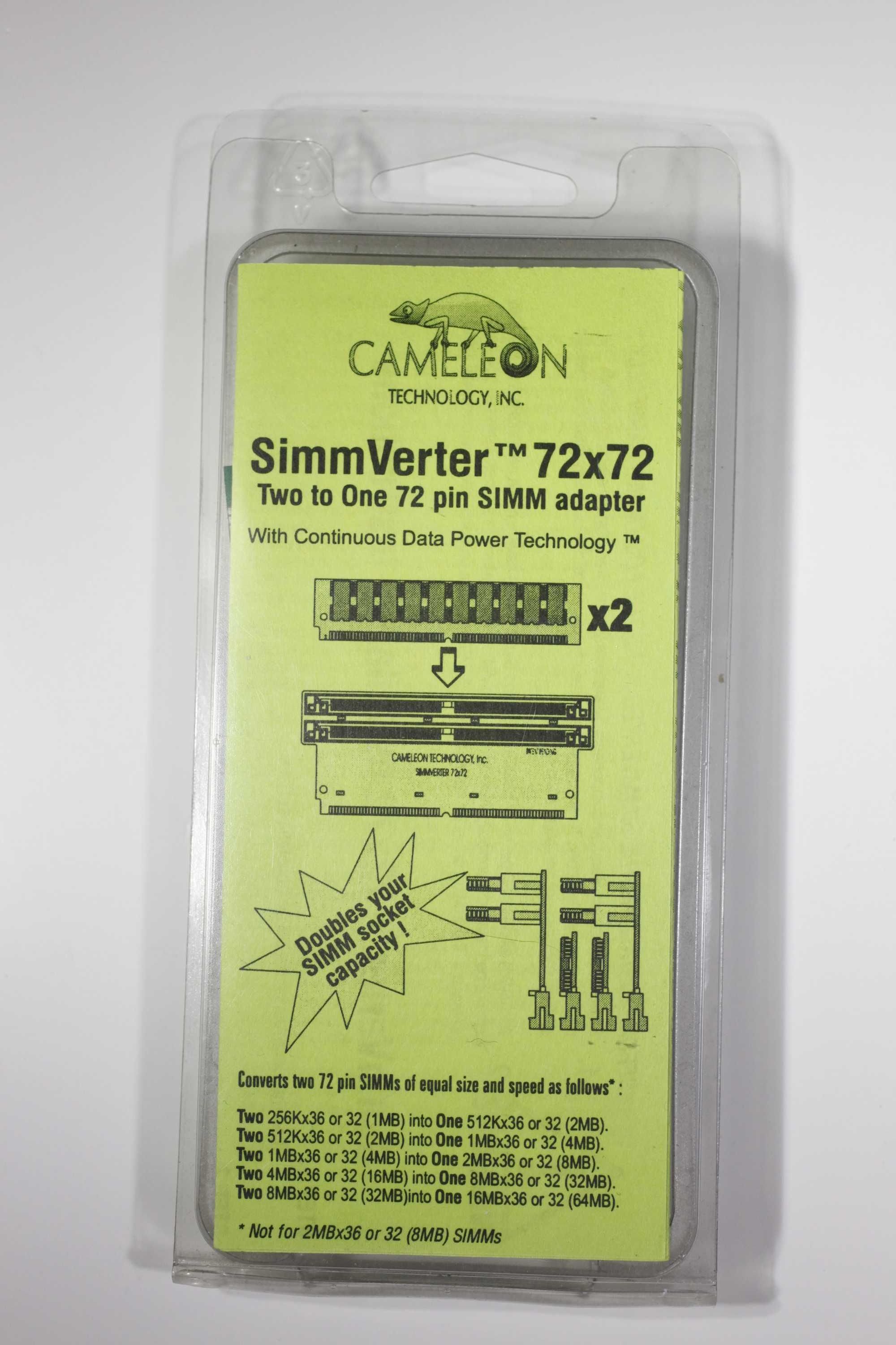 Адаптер SIMM 72pin  Cameleon Technology SimmVerter 72x72  раритет