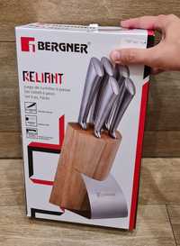 Komplet 5 Noży w drewnianym bloku Bergner Reliant