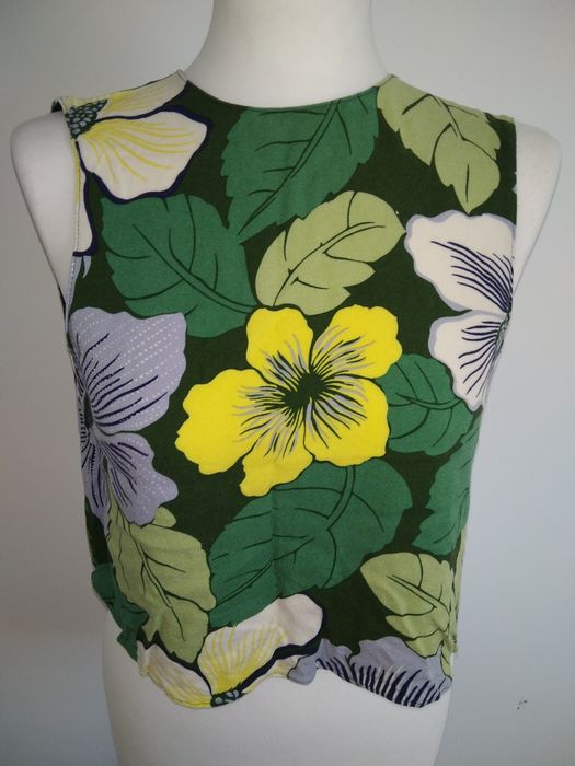 Wiskozowy crop top z wycięciem na plecach Zara 34 XS