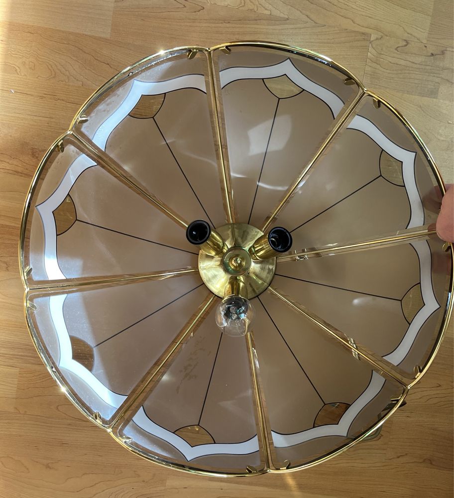 Lampa witrażowa, lampa wisząca, wintage