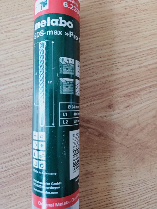 Metabo wiertło udarowe do betonu 24mm, L1 400mm, L2 520mm