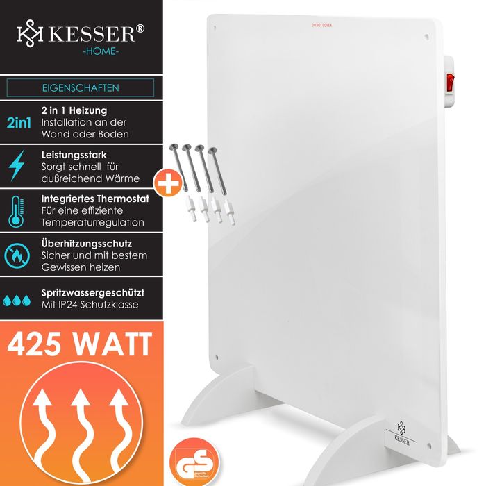 Grzejnik na podczerwień panelowy 425W biały Kesser