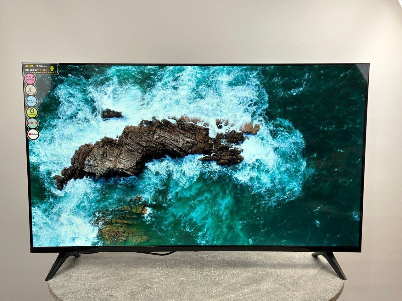безрамковий телевізор 50" SmartTV | wi-fi • T2 • bluetooth | android15