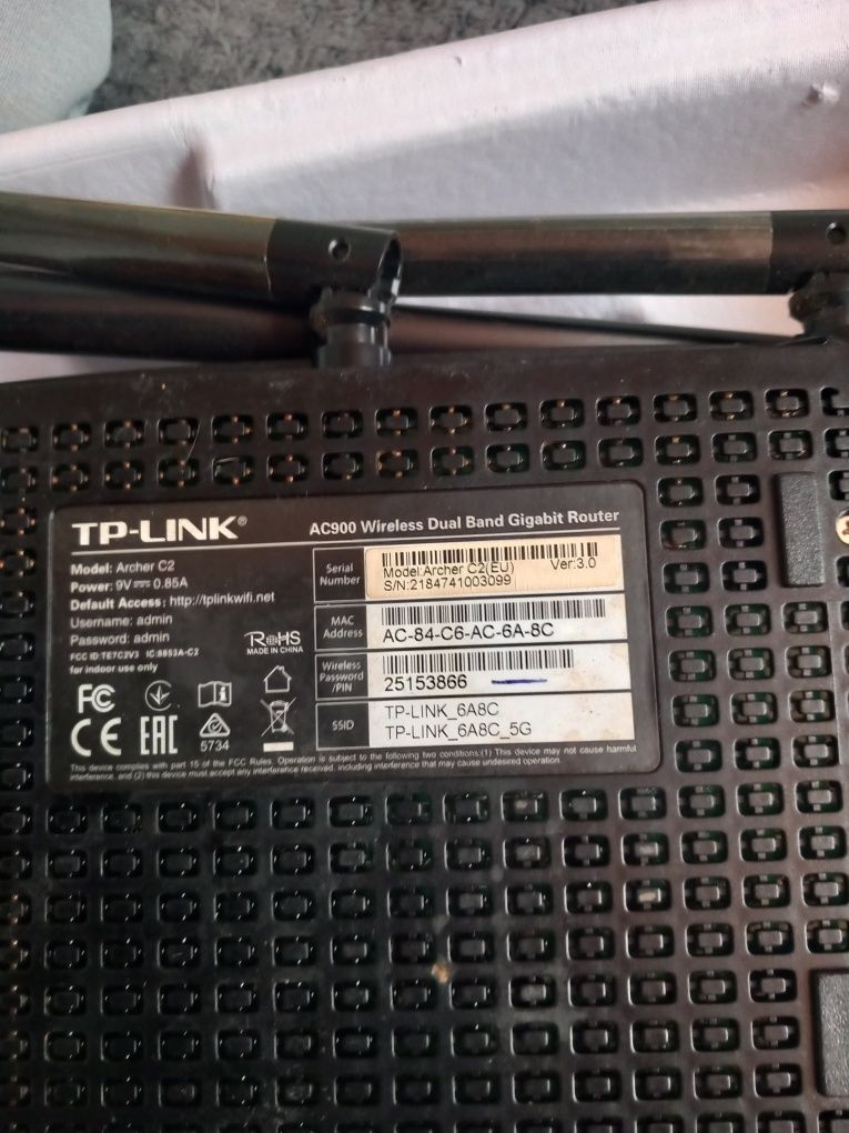 Router TP-LINK Archer C2 model-AC-900