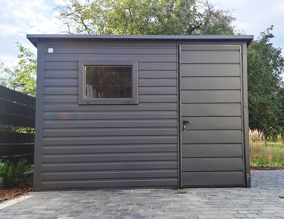 Domek Ogrodowy ANTRACYT  - Pełna obróbka - JESIENNA PROMOCJA