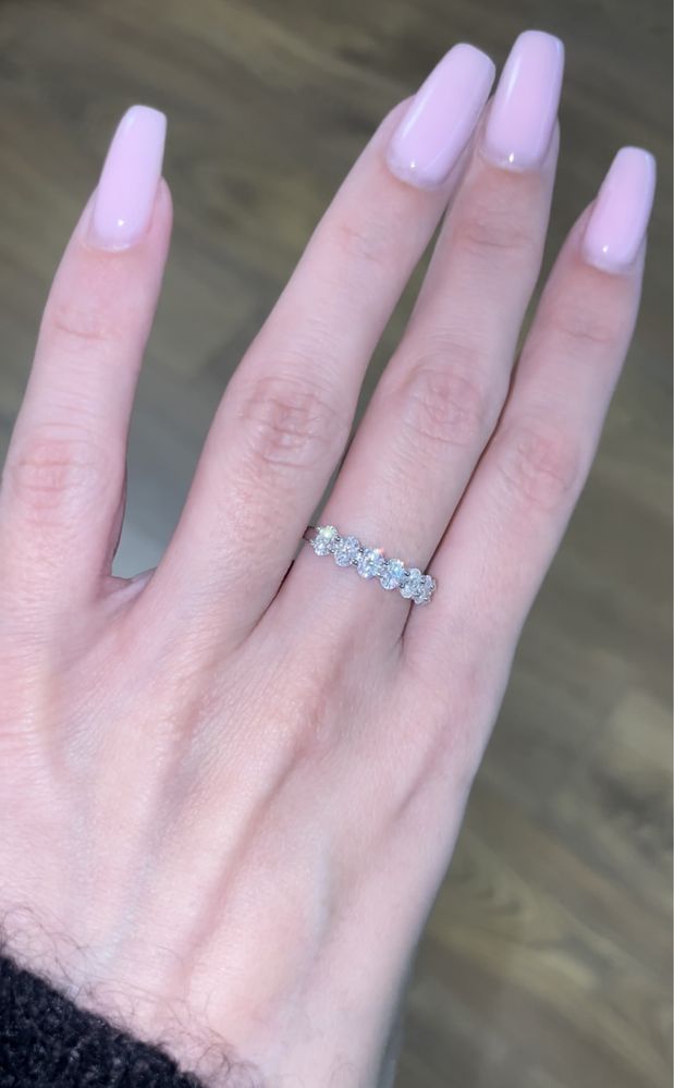 Кольцо , полудорожка с муассанитами 1.80ct серебро 925