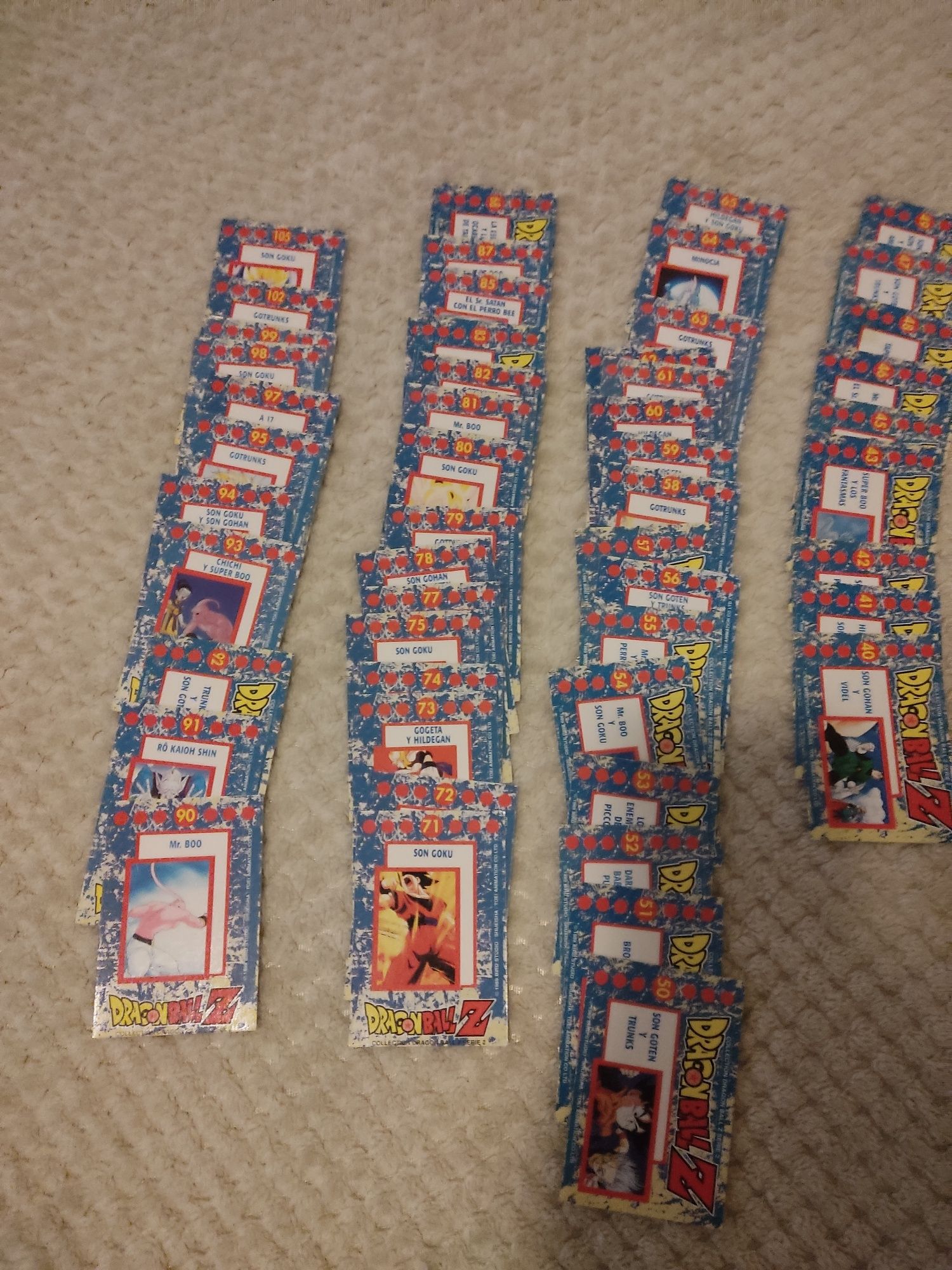 Lotes de cartas Dragon Ball z serie 2