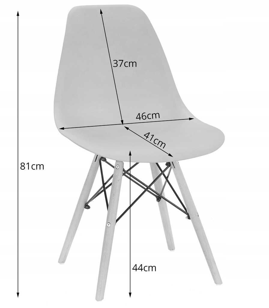 Komplet stół prostokątny 120 x 60 cm + krzesła dąb nowoczesny solidny