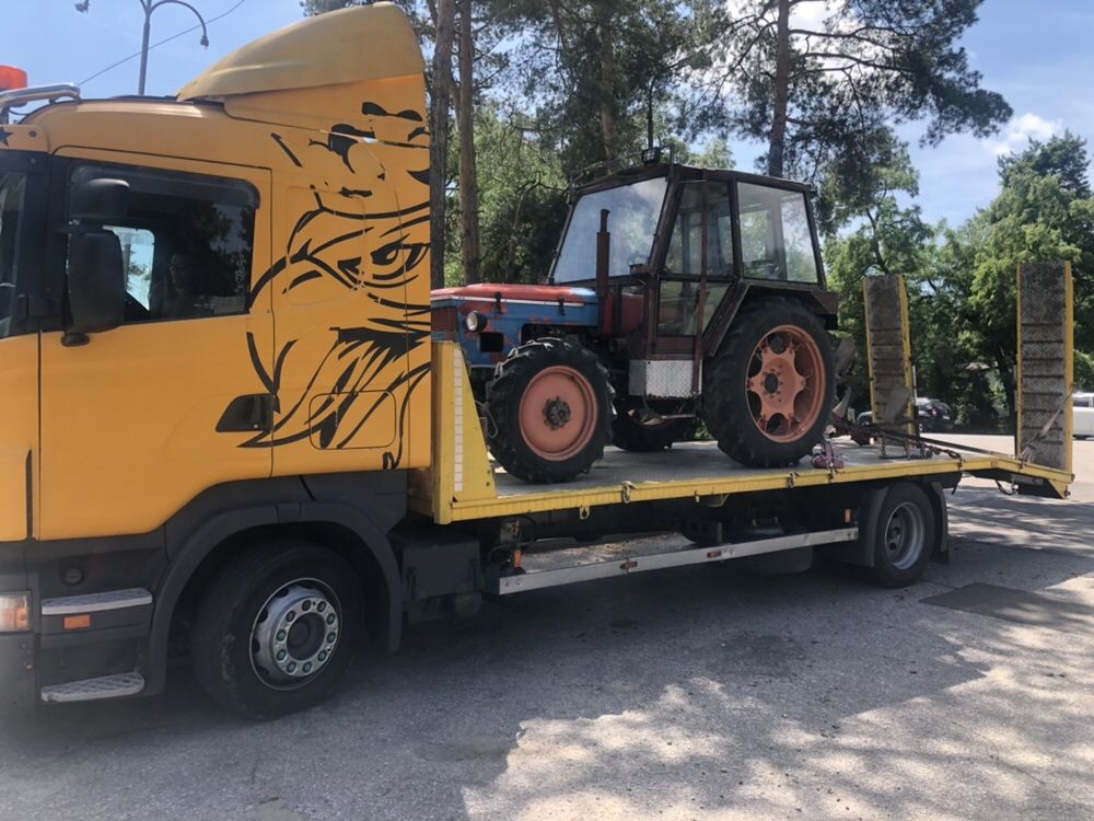 Transport maszyn rolniczych,budowlanych(przerzut,laweta,jcb,CAT,case