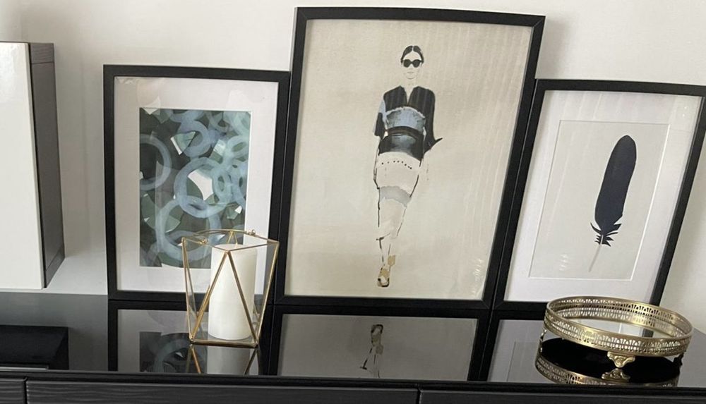 Quadros/molduras pretas 3x