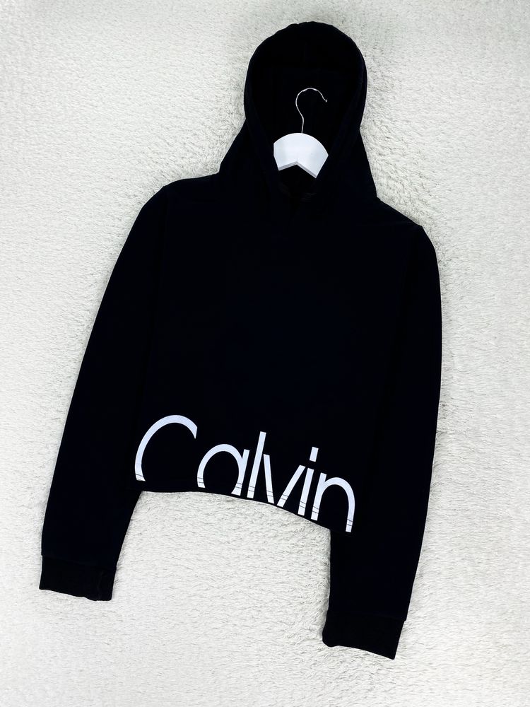 Укороченный худи Calvin Klein big logo nsw swoosh tech fleece худі
