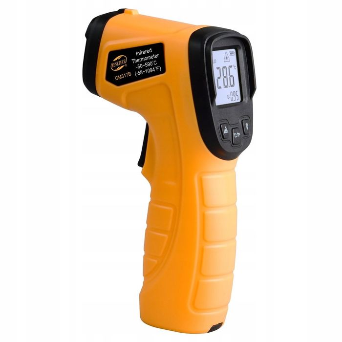 Termometr Laserowy Pirometr Bezdotykowy Miernik Podczerwień -50 +590C