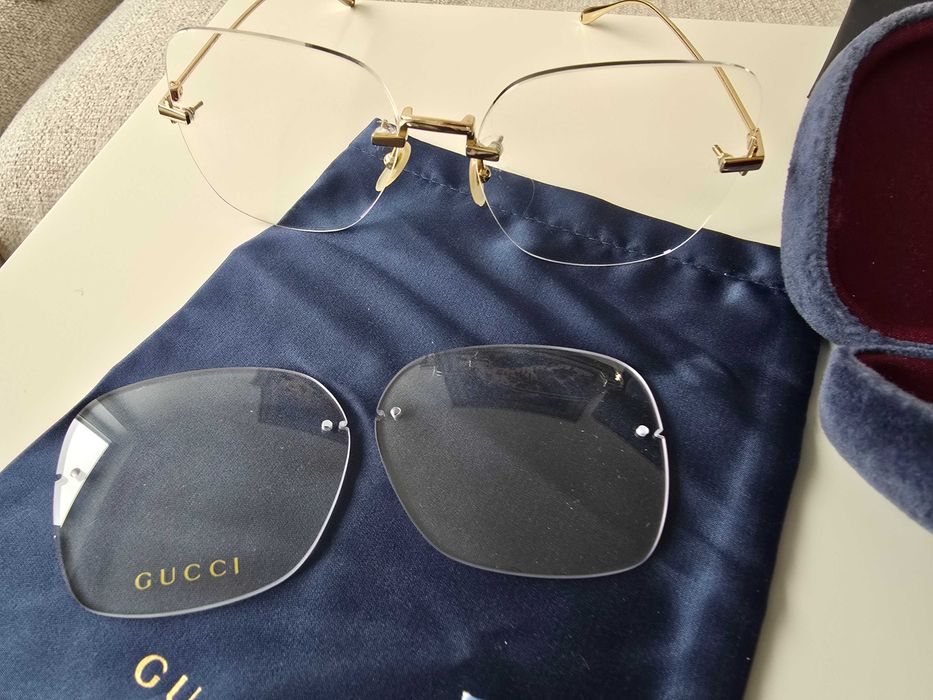 Gucci oryginalne oprawki korekcja zerówki  szkła +1 hoya