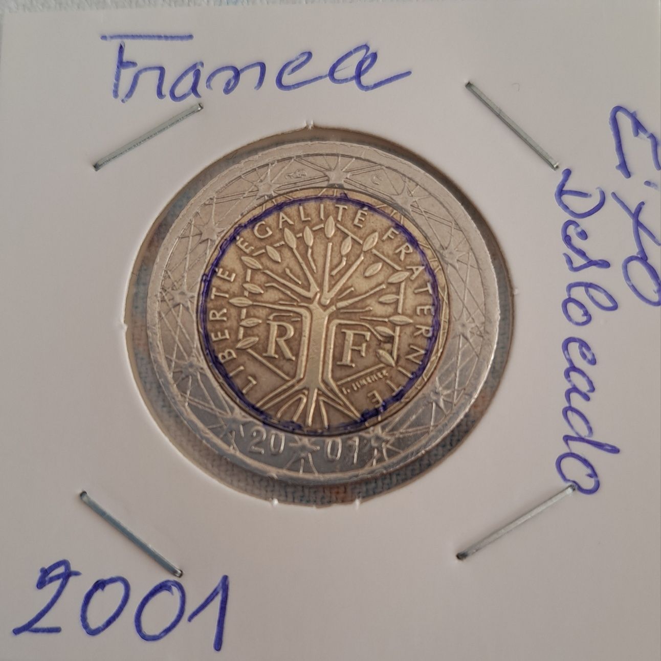 Moeda de 2 € Francesa com ERRO