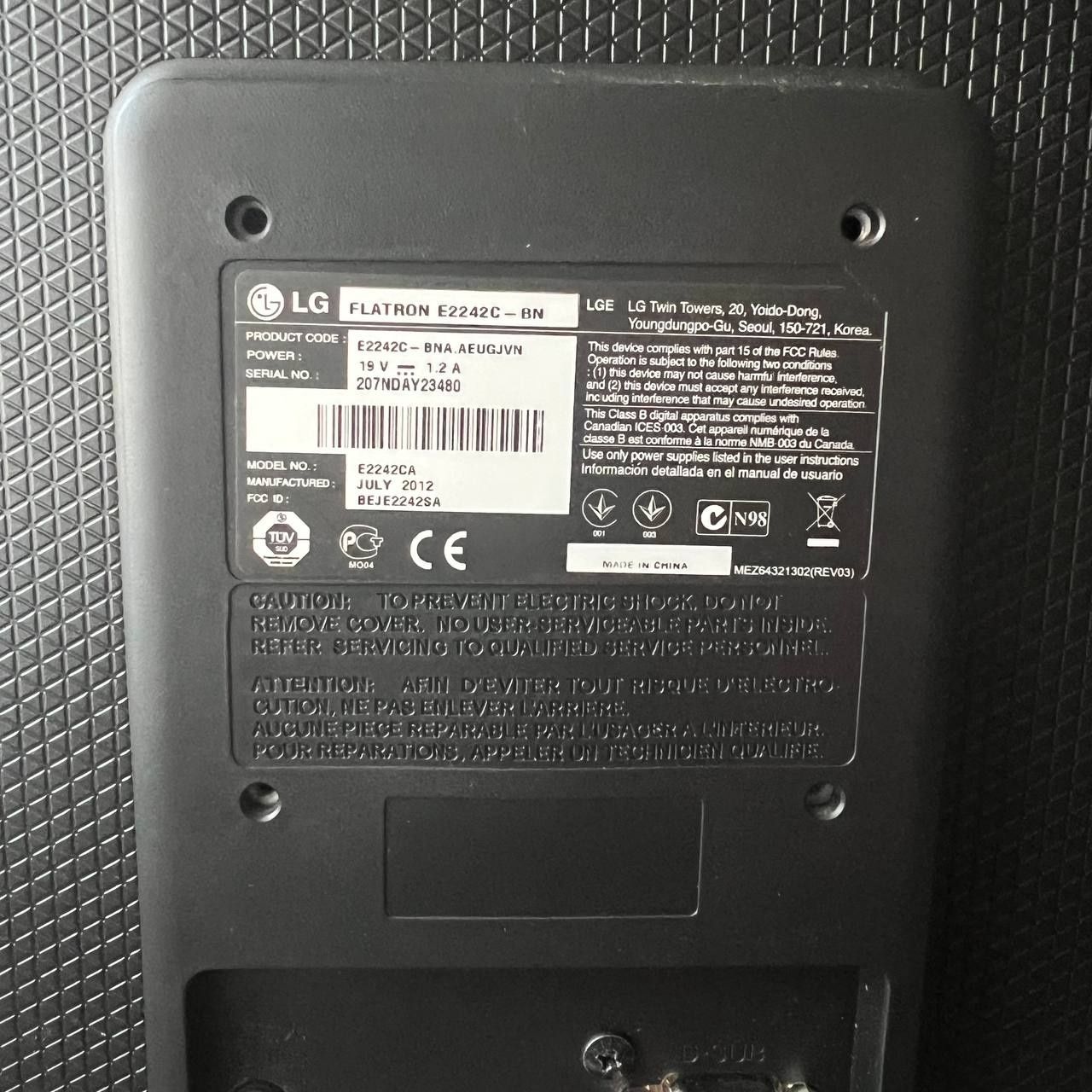 Lg flatron e2242