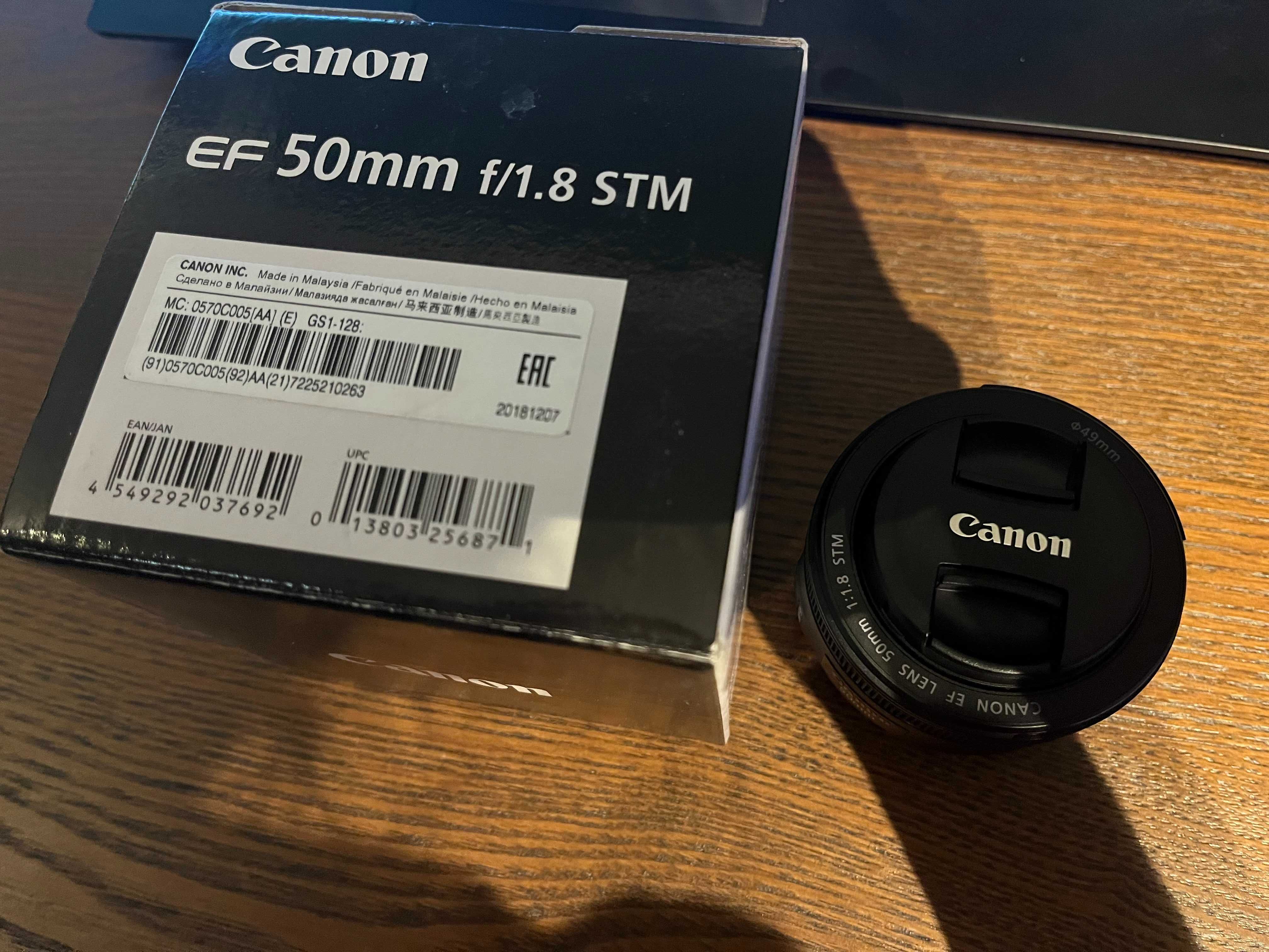 Canon EF 50mm f/1.8 STM obiektyw - raz używany