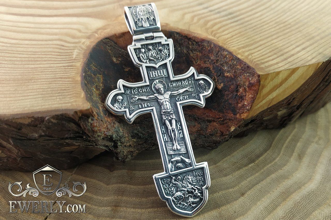 Серебряный крестик Александра Усика. Срібний хрестик чоловічий