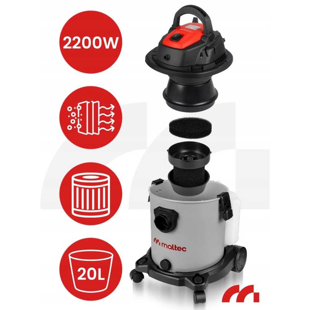 Odkurzacz PIORĄCY do tapicerki prania dywanów MOCNY 2200W 4w1 ZESTAW