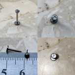 Unisex push in labret 8 mm 16 G kolczyk piercing Tytan