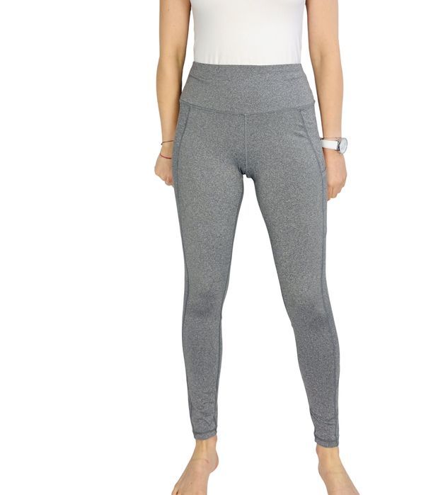 Szare legginsy sportowe z wysokim stanem XS/S 34/36 Work Out