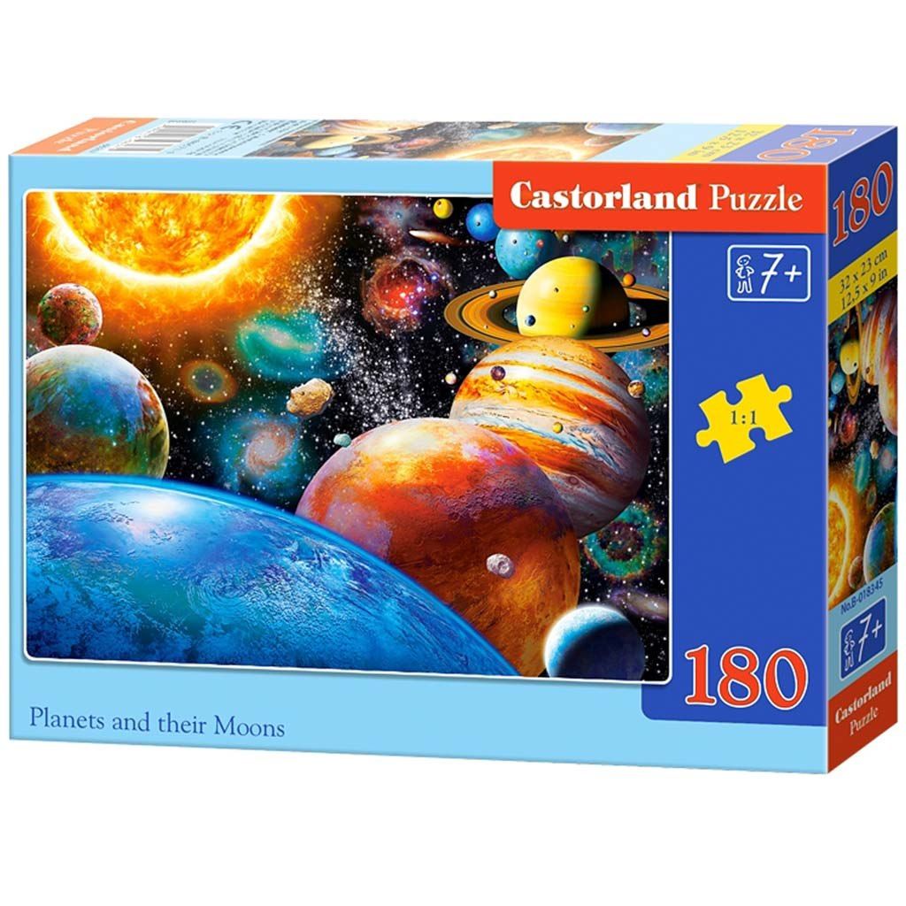 Puzzle 180el. Planets and their Moons - Planety i ich księżyce