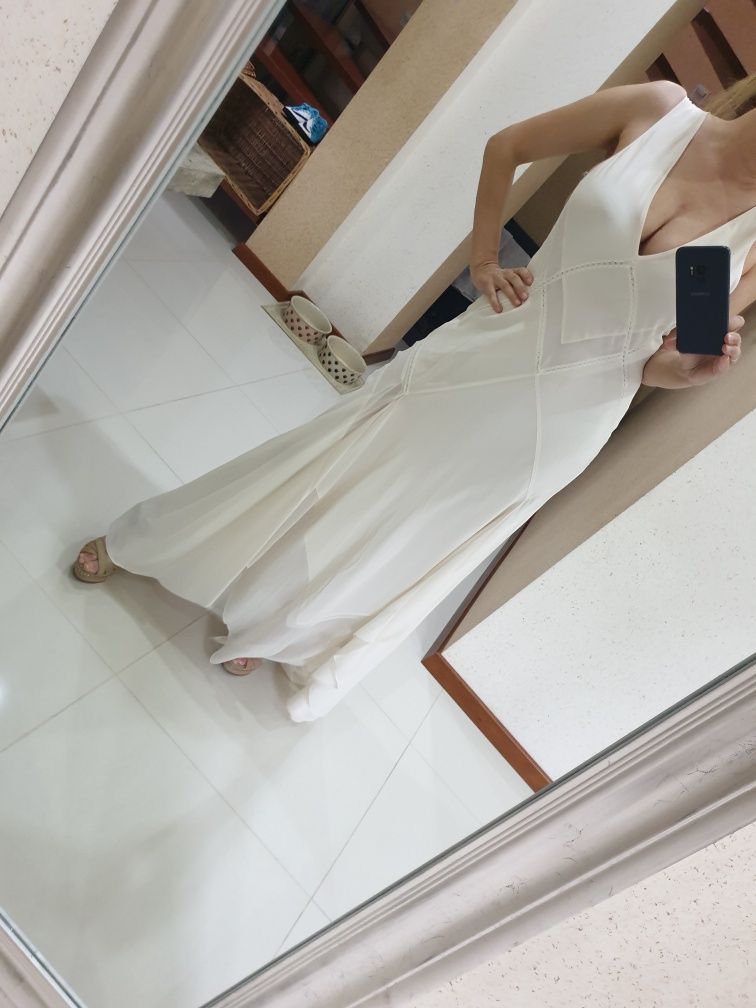 BCBG MAXAZRIA / Zwiewna maxi 100 % silk M Nowa