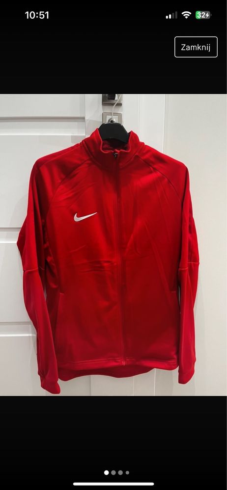 damska nowa czerwona bluza nike dri-fit rozmiar M